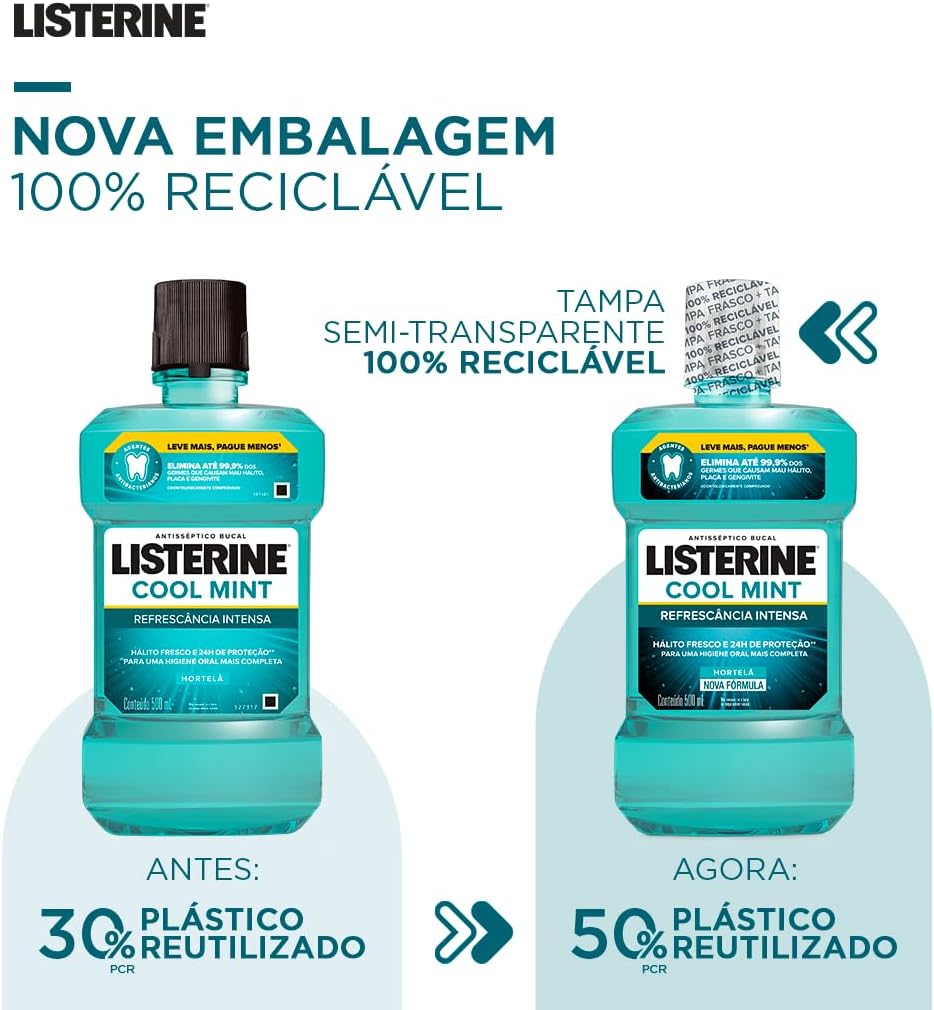 Listerine Cool Mint Refrescância Intensa 3