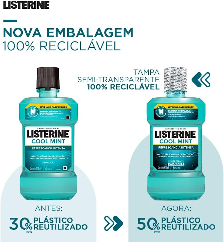 Listerine Cool Mint Refrescância Intensa 3