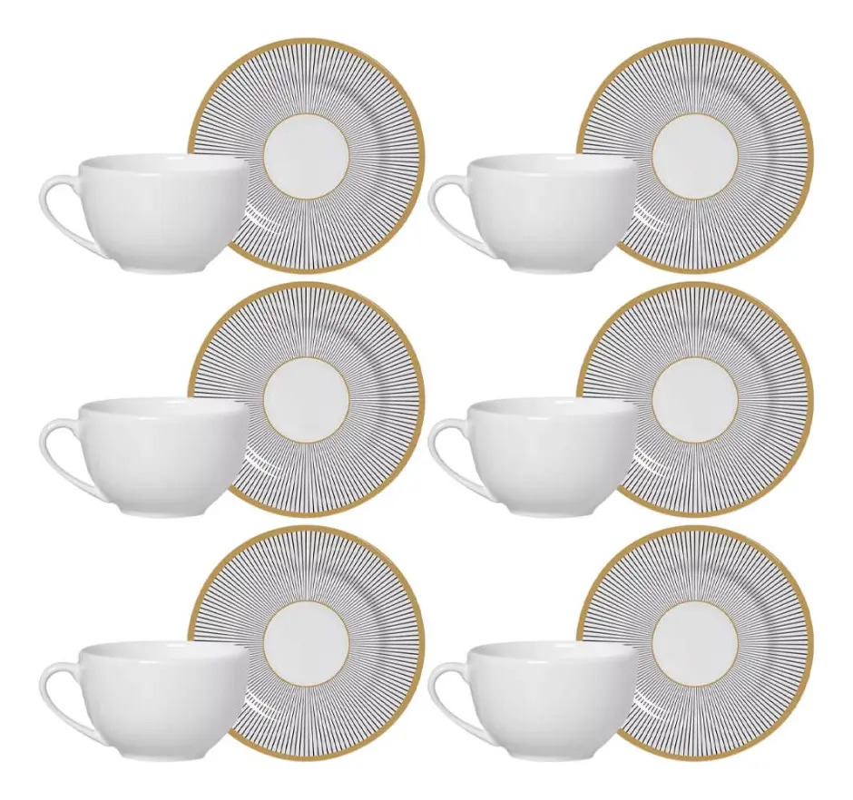 Conjunto com 6 Xícaras de Café com Pires Ritz 2