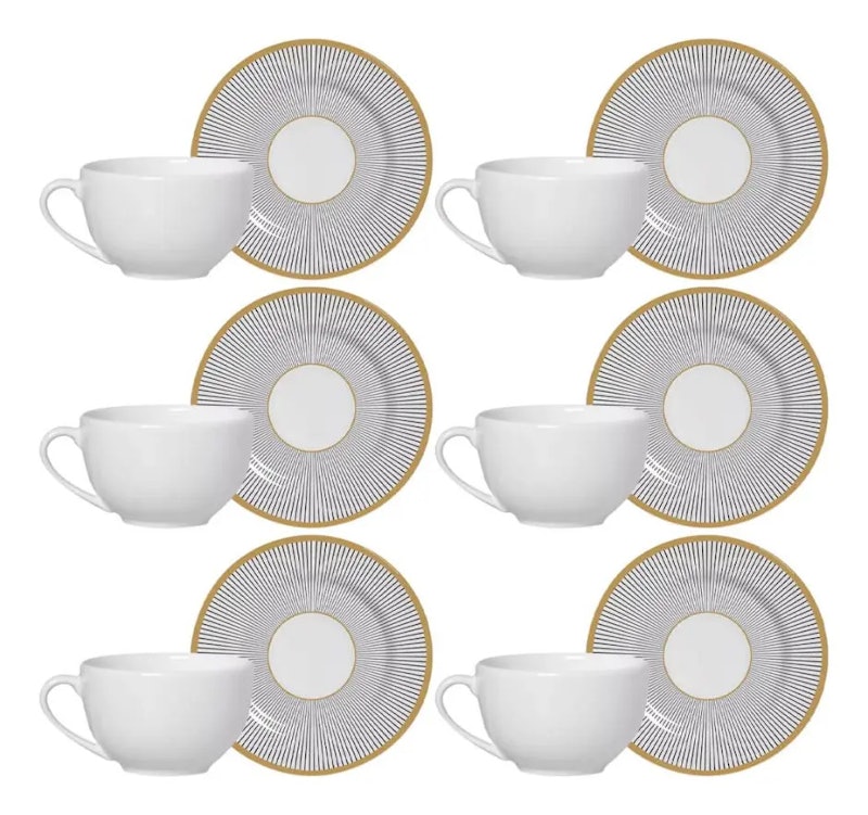 Conjunto com 6 Xícaras de Café com Pires Ritz 2