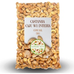 Castanha de Caju Inteira Torrada Salgada