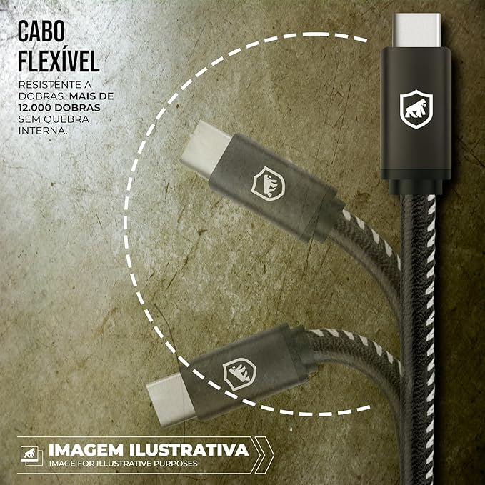 Cabo Turbo Militar - 1,5 m - Micro USB V8 2