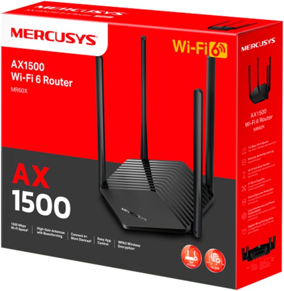 Roteador Wi-Fi 6 Gigabit Dual Band EasyMesh AX1500 5