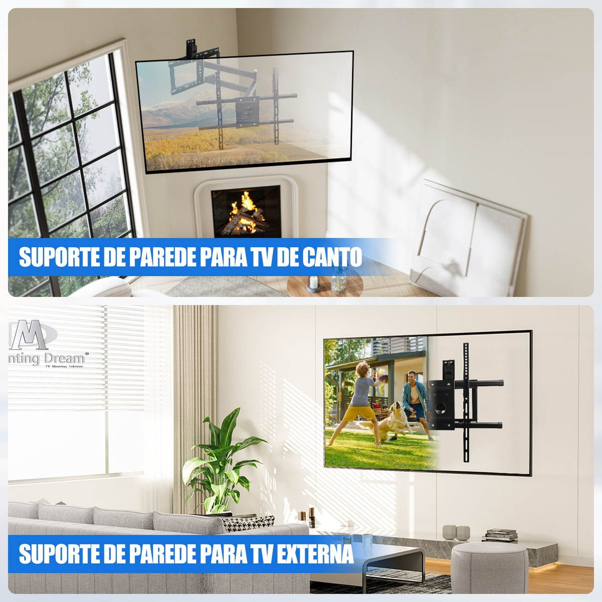 Suporte TV Articulado de Parede com Soquete e Braço Longo 85 cm 5
