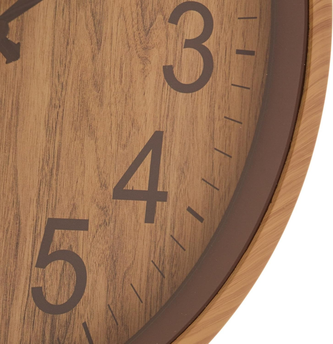 Relógio de Plástico para Parede Wood 3