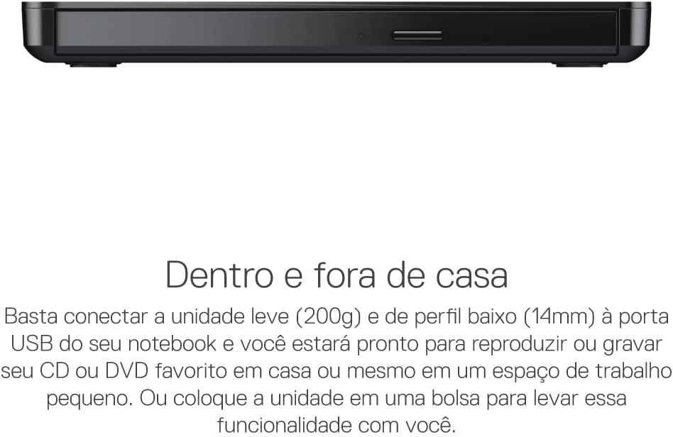 Unidade USB Fina de DVD +/- RW Dell 2