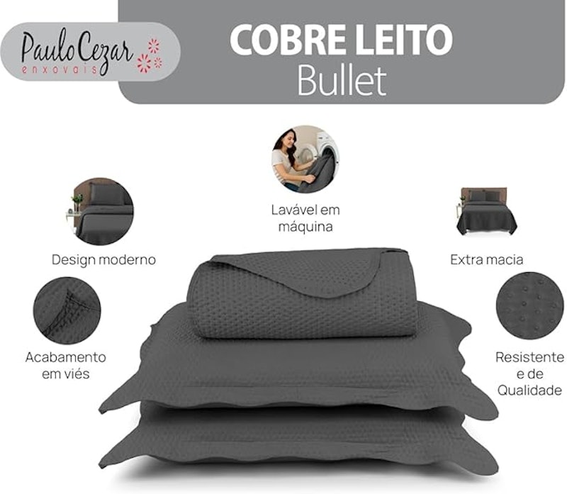 Cobre Leito Colcha Casal Queen Dupla Face 200 Fios Ultrasonic 2