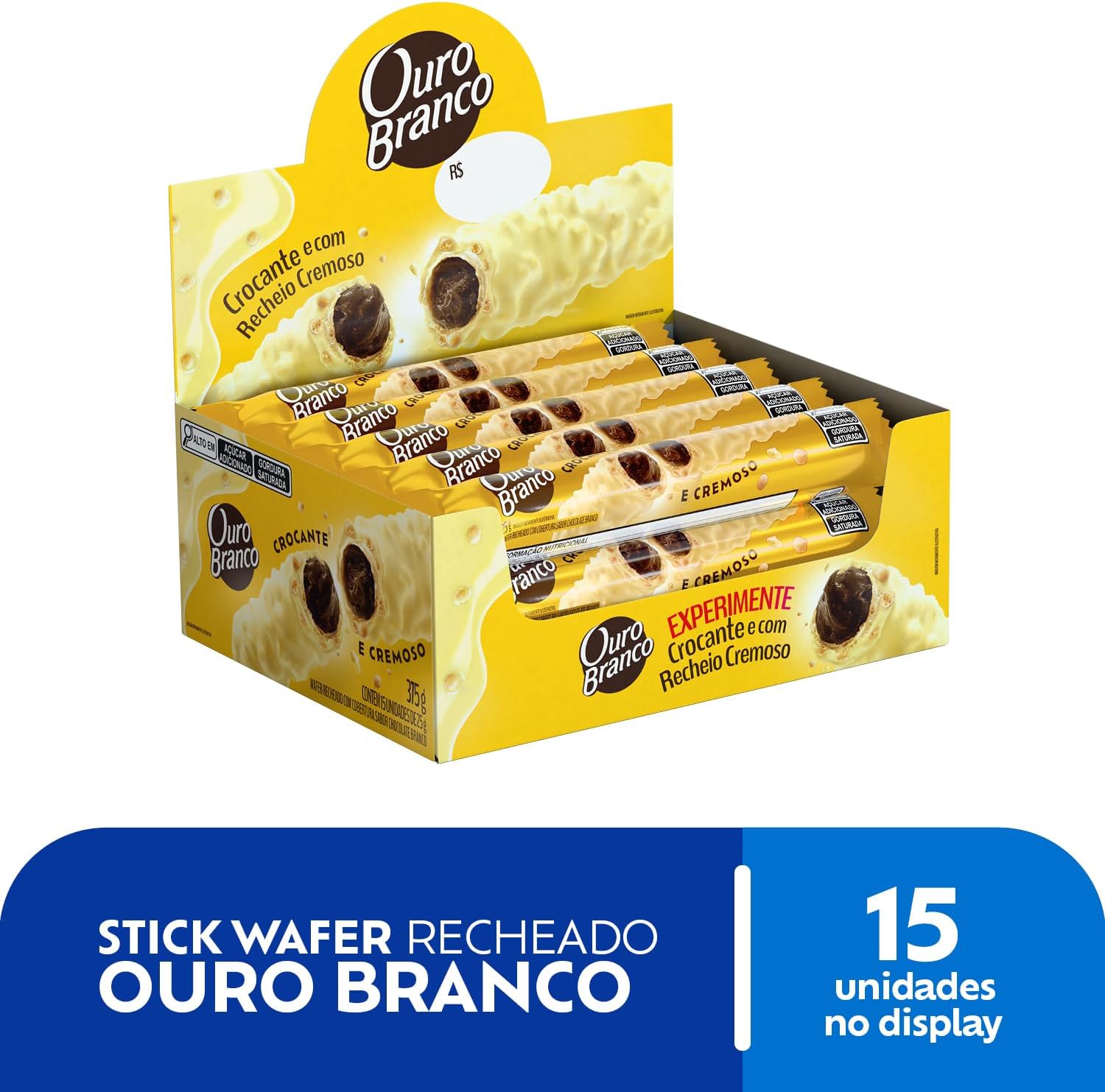 Stick Wafer Recheado Ouro Branco 2