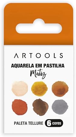 Aquarela Pastilha Matiz Tellure 6 Cores 1