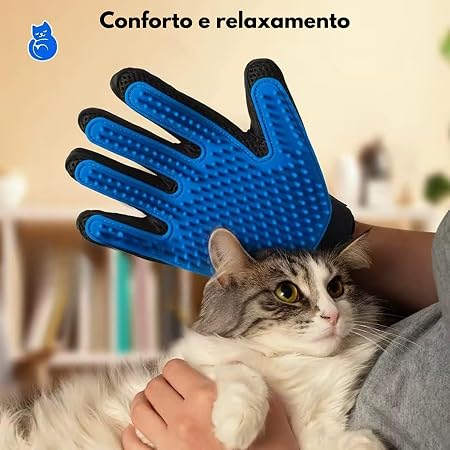 Luva Escova Pet Tira Pelos Cães e Gatos 3