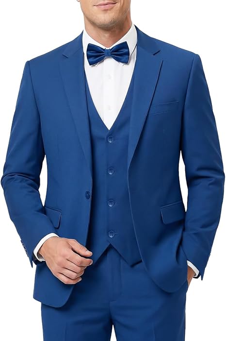 Terno Masculino de 3 Peças Justo com Botão Único WYWK 1