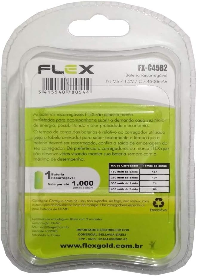 Pilha Recarregável Flex Tipo C 4500 mAh 4