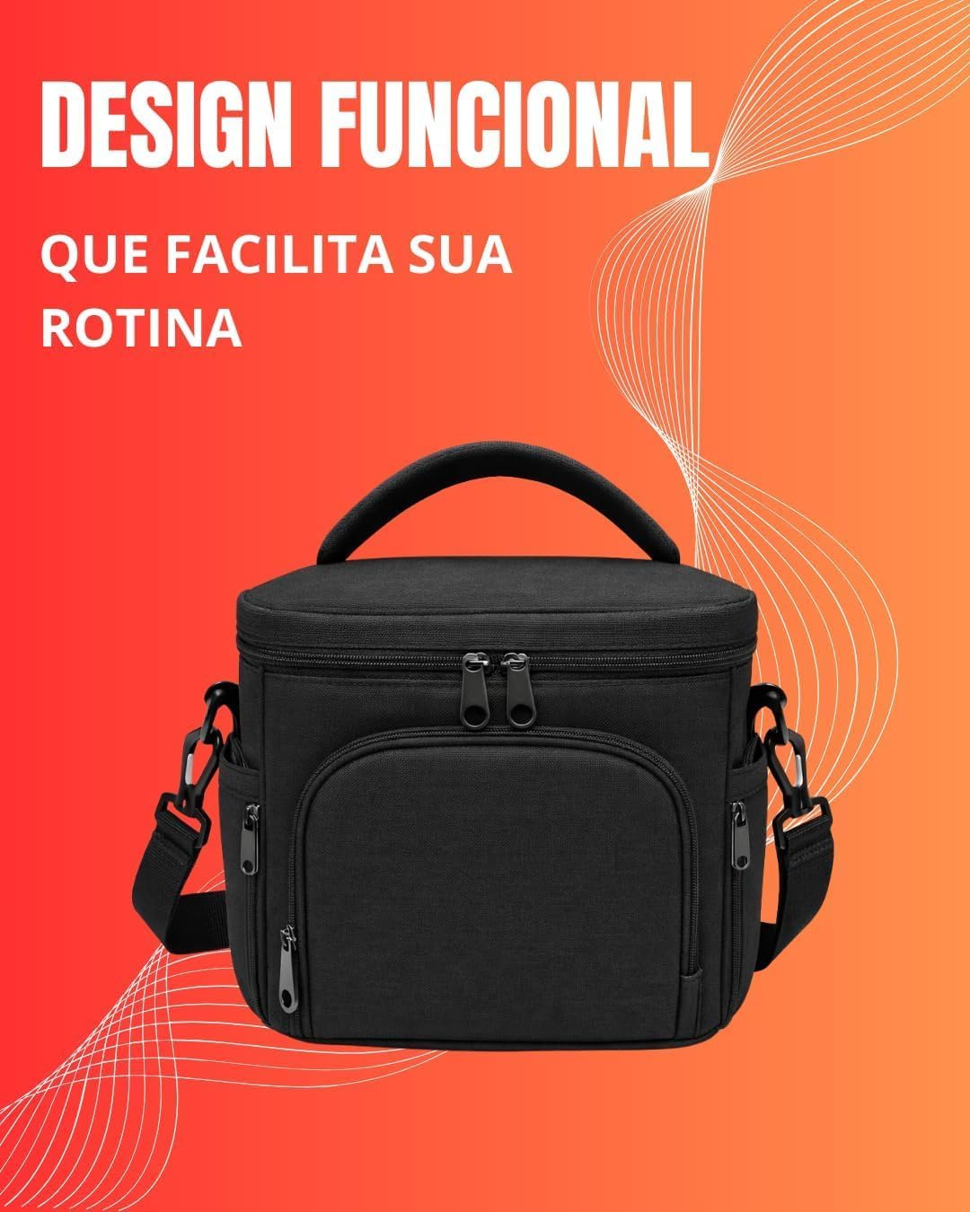 Bolsa Térmica Lancheira Marmita Térmica com Alça 2