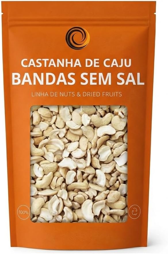 Castanhas de Caju Torradas em Bandas sem Sal  1