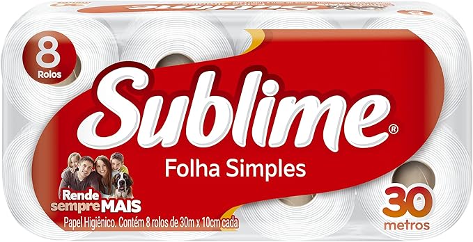 Papel Higiênico Folha Simples Sublime 1
