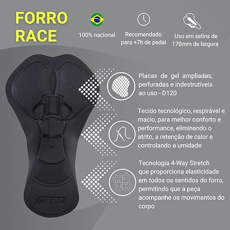 Bermuda Ciclismo Masculina Race Gel 120D 5