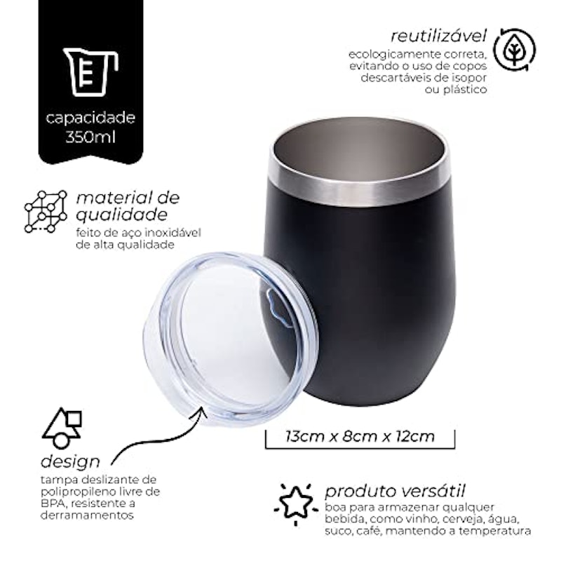 Copo Térmico de Aço Inoxidável Parede Dupla 2