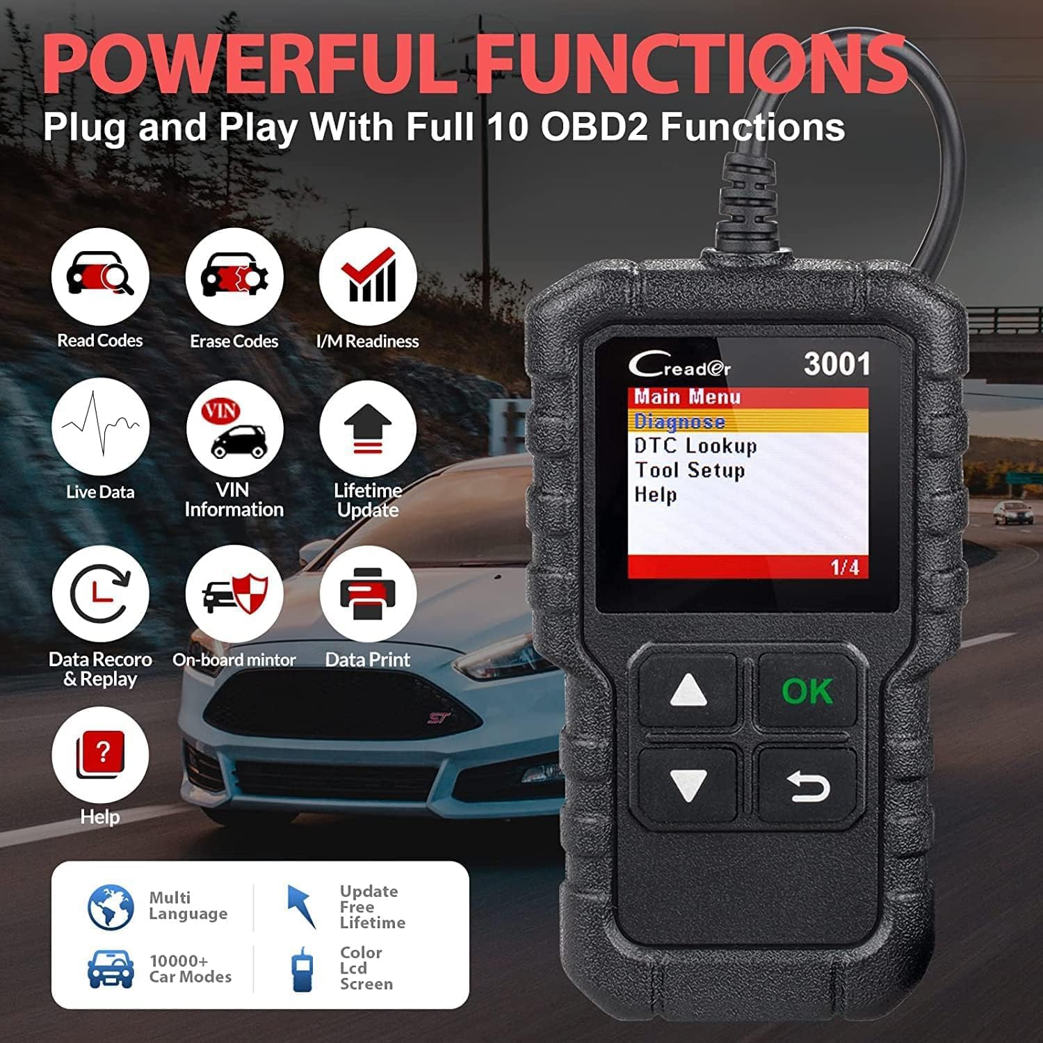 Scaner Automotivo Launch Creader 3001 2