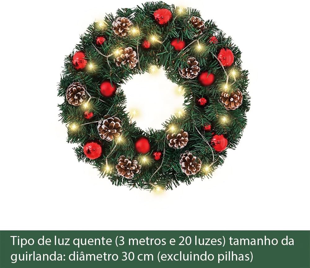 Guirlanda de Natal Decorativa LEDs Brancos 2