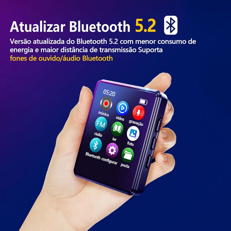 Mp3 Mp4 Player Slim Multimídia Bluetooth 3