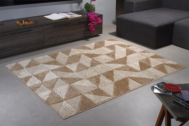 Tapete Sala Quarto Escritório 3D 1,50 m x 1,00 m Shagy Alto Relevo Antiderrapante 1