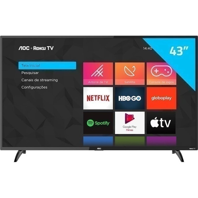 Smart TV 43" AOC Série 5195 Roku TV 1