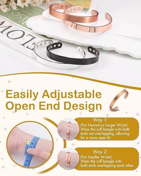 Conjunto com 2 Pulseiras Magnéticas de Cobre 5
