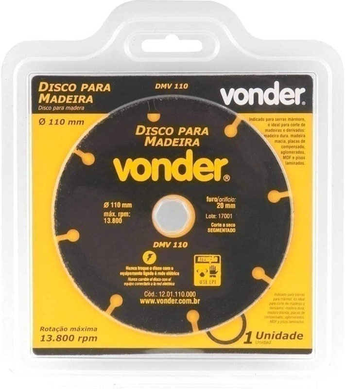 Disco de Corte para Madeira Vonder DMV 110 2