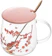 WOLFF Caneca de Vidro Borossilicato com Tampa e Colher Sakura 500 ml 1