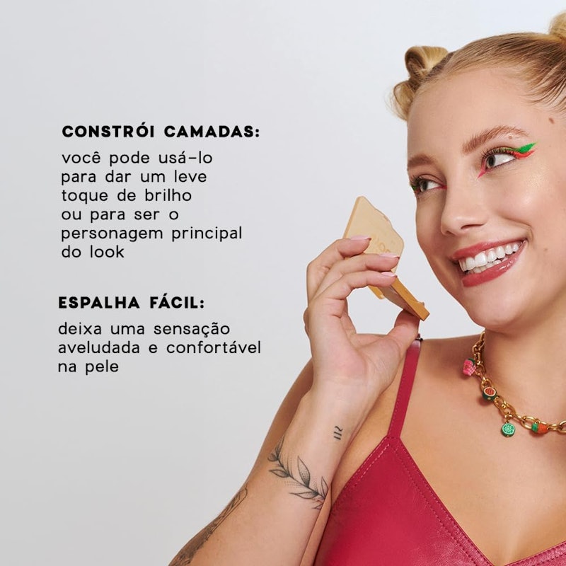 Iluminador Facial Rosado Shimmer Highlighter Rose 4you 3