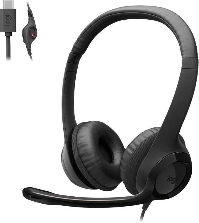 Headset com Fio USB-C Logitech H390 1