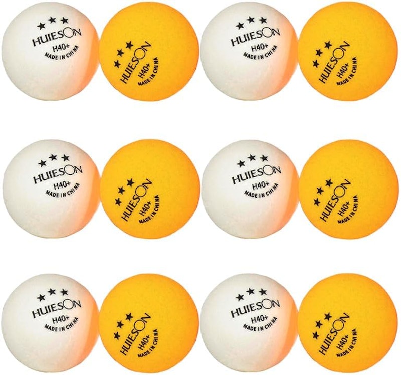 10 Bolas Tênis de Mesa Ping Pong Huieson 3 Estrelas H40+ 1