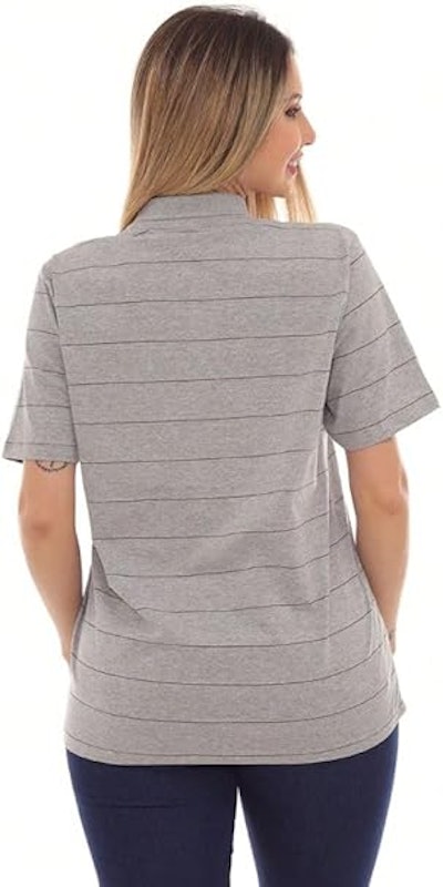 Camisa Polo Feminina Oversized Listrada J10 2