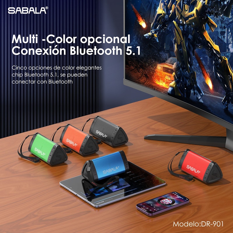 Caixa de Som Bluetooth Sabala DR-901 4