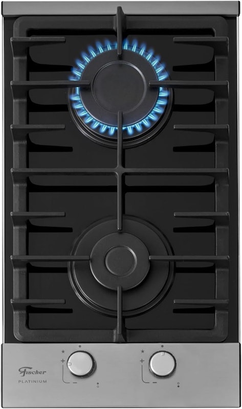 Cooktop a Gás Fischer 2 Bocas Platinium com Trempe de Ferro Fundido Mesa Vidro Bivolt 2