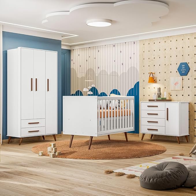 Quarto de Bebê Completo Qencanto Retrô 1