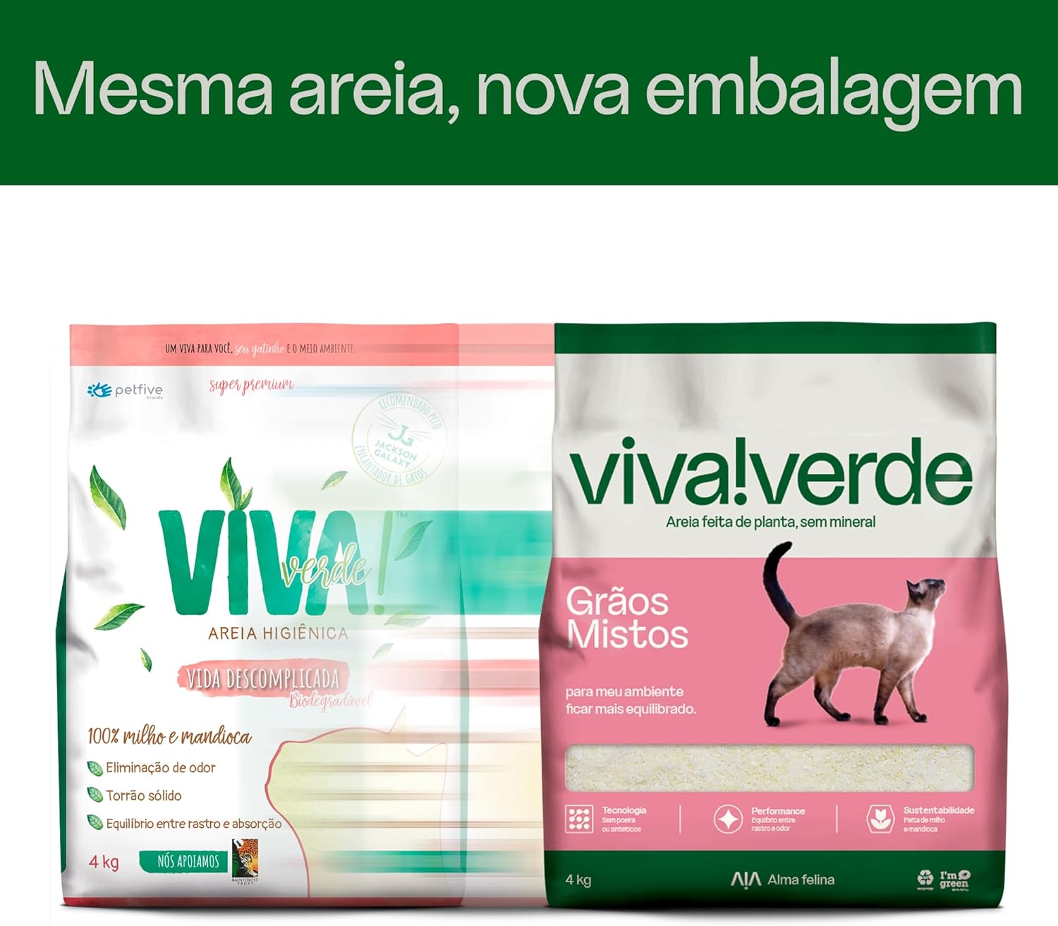 Viva!Verde Areia Higiênica Grãos Mistos 4