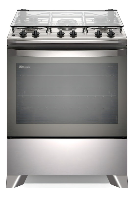 Fogão 5 Bocas Electrolux Cinza Efficient com Mesa Inox PerfectCook e VaporBake 1