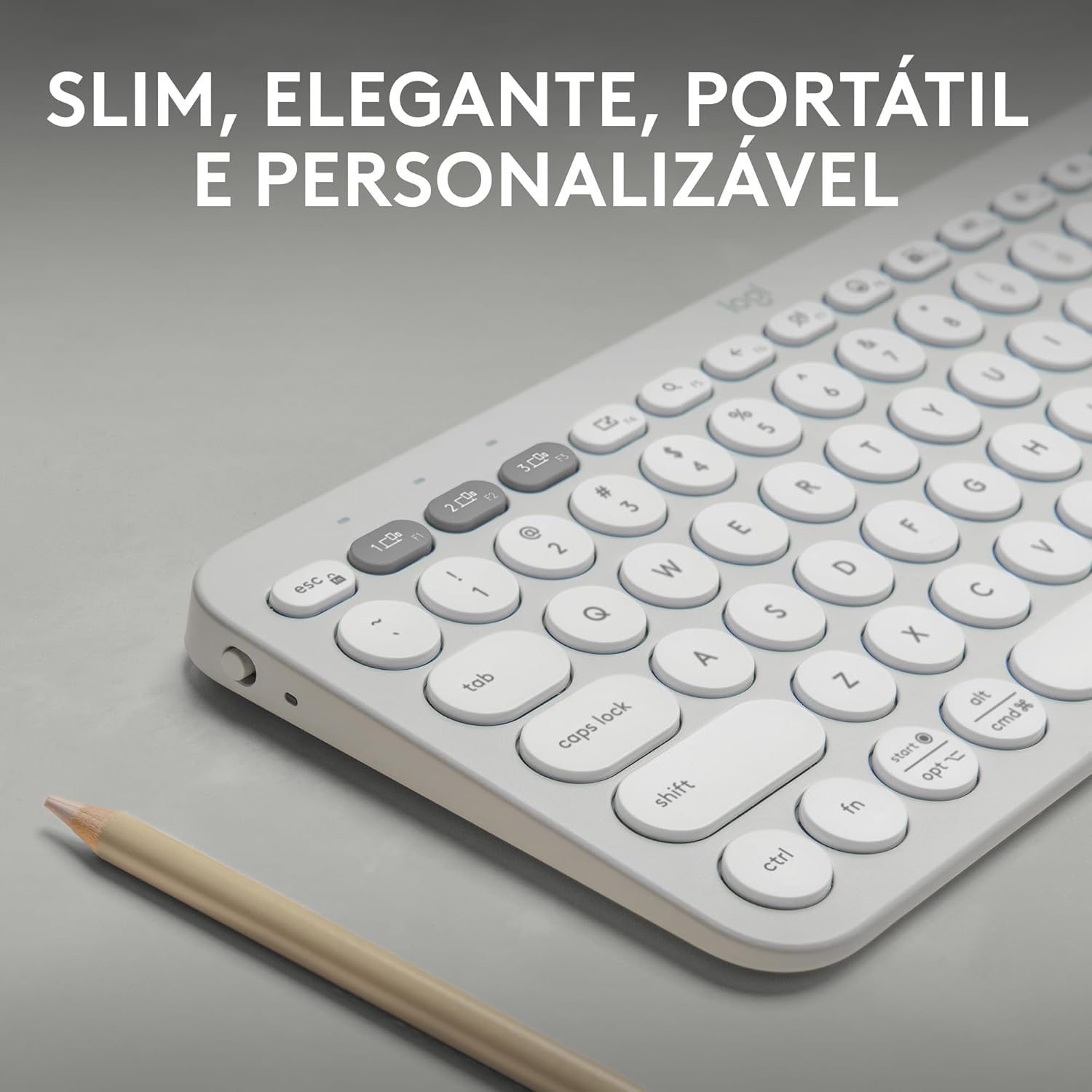 Teclado sem fio Logitech Pebble Keys 2 K380s 3