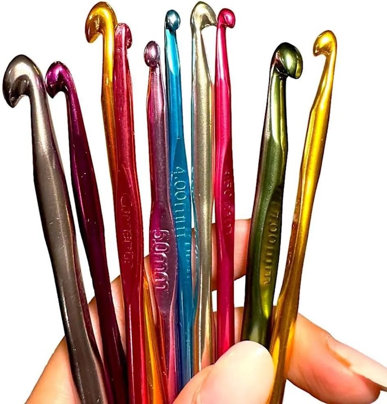 Kit Agulha de Crochê Alumínio Colorida Círculo 3