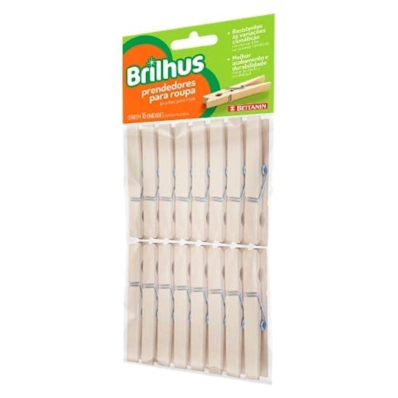 Prendedor de Roupas de Madeira Brilhus 1