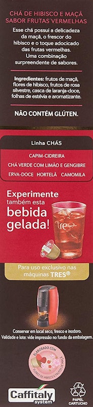 Cápsula de Chá Hibisco e Maçã TRES 3Chá 3