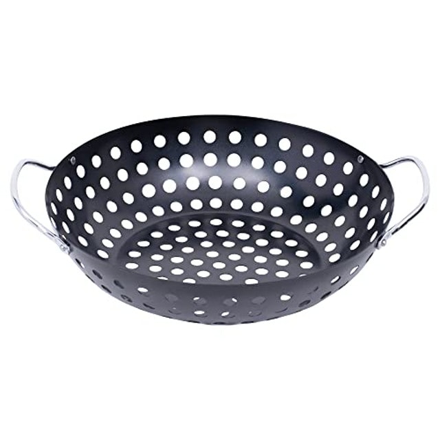 Grelha de Churrasco Redonda Wok Perfurada 3