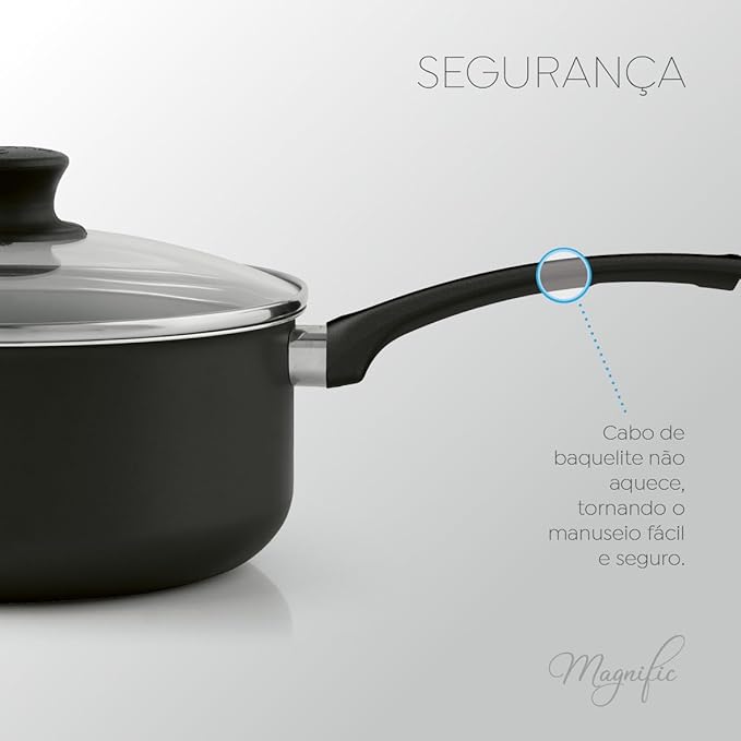 Panela Antiaderente Grafite Magnific 16 cm 2