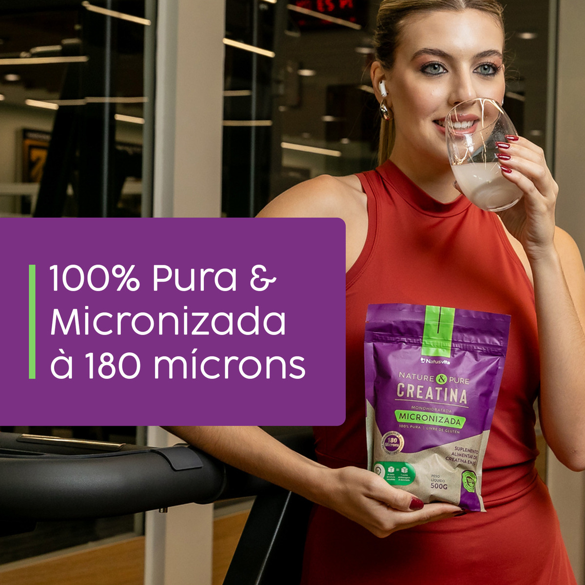 Creatina 100% Pura Monohidratada e Micronizada 180 Mícrons 2