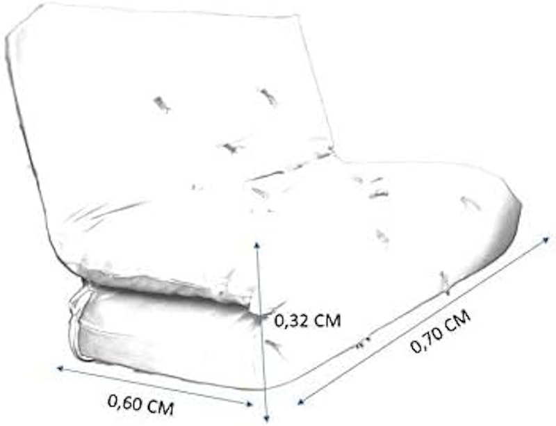 Futon Solteiro Dobrável Oriental Confort Plus 3