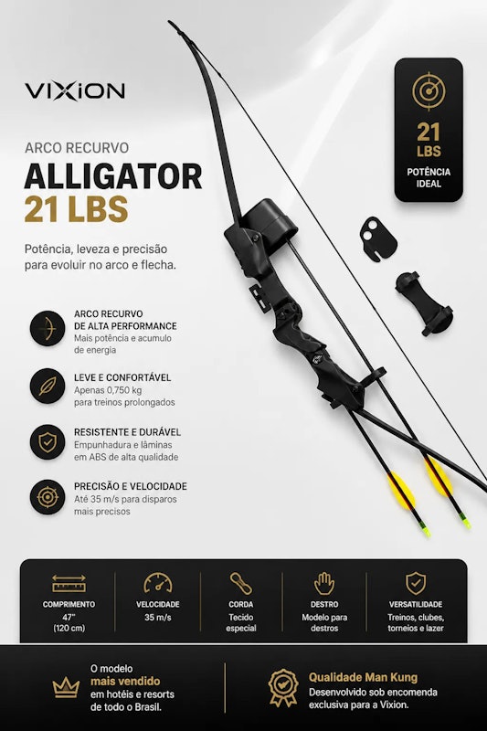Arco e Flecha Recurvo Vixion Alligator 2