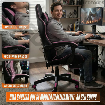 Cadeira Escritório Gamer Reclinável 3