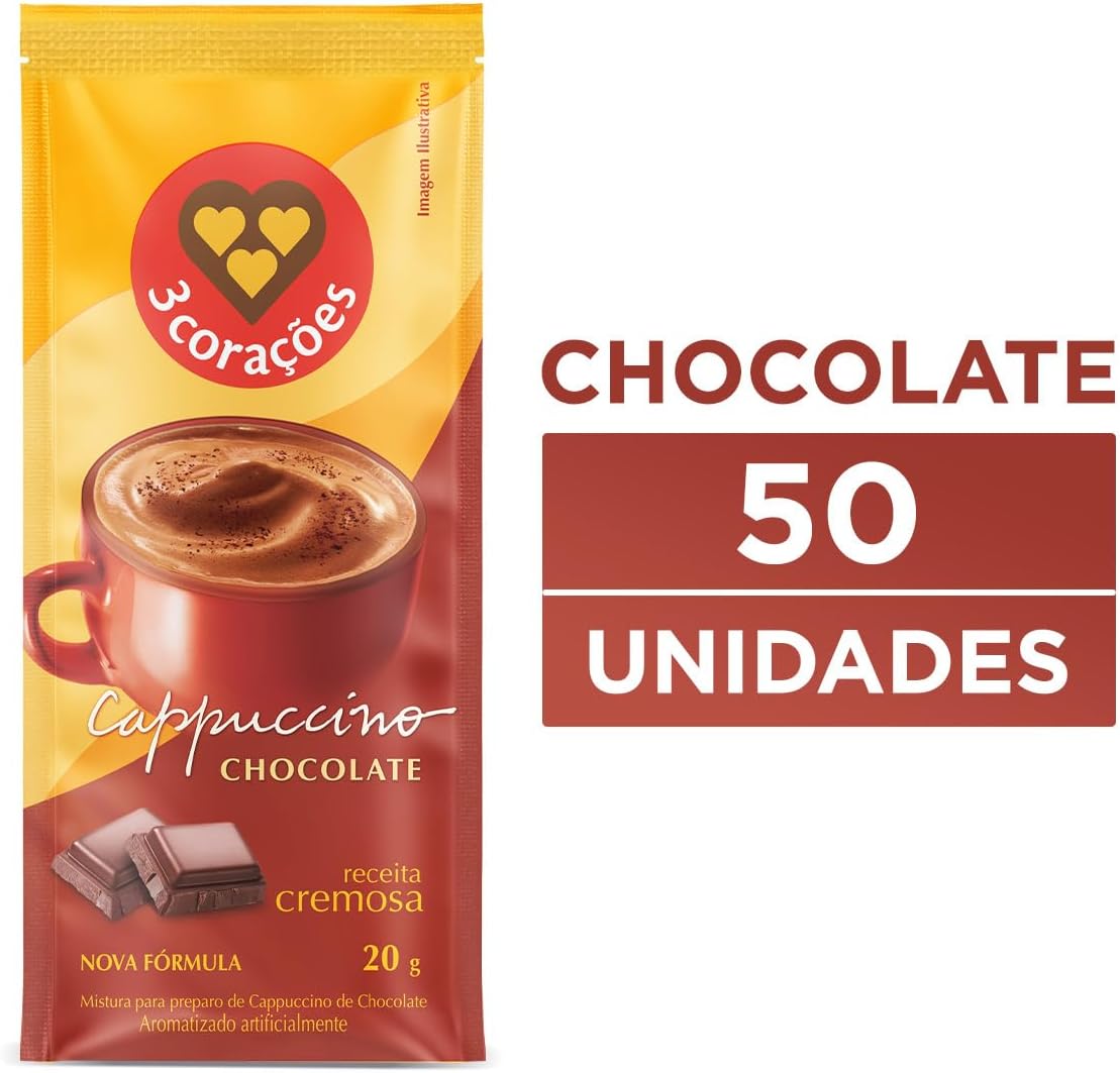 Cappuccino Chocolate 3 Corações em Sachês 3