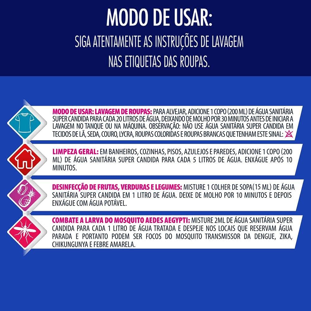 Água Sanitária Super Cândida 3